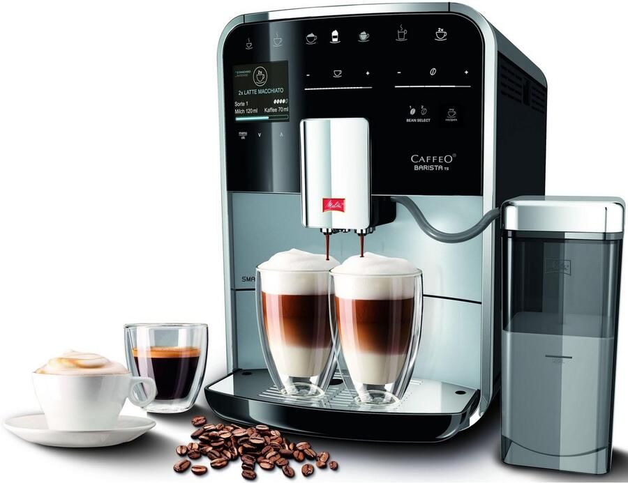 Melitta Volautomatisch koffiezetapparaat Barista TS Smart F850-102 zwart 21 koffierecepten & 8 gebruikersprofielen 2-kamer bonenreservoir - Foto 6