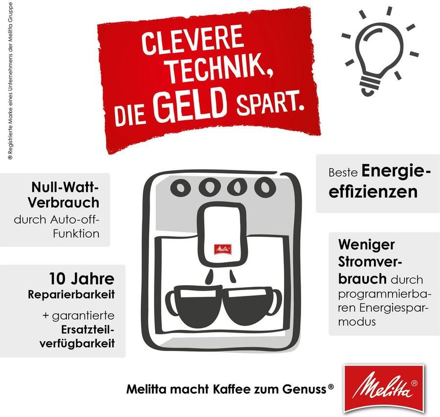 Melitta Volautomatisch koffiezetapparaat CI Touch F630-111 zilverkleur 10 koffierecepten 2-kamer bonenreservoir one touch bediening - Foto 3