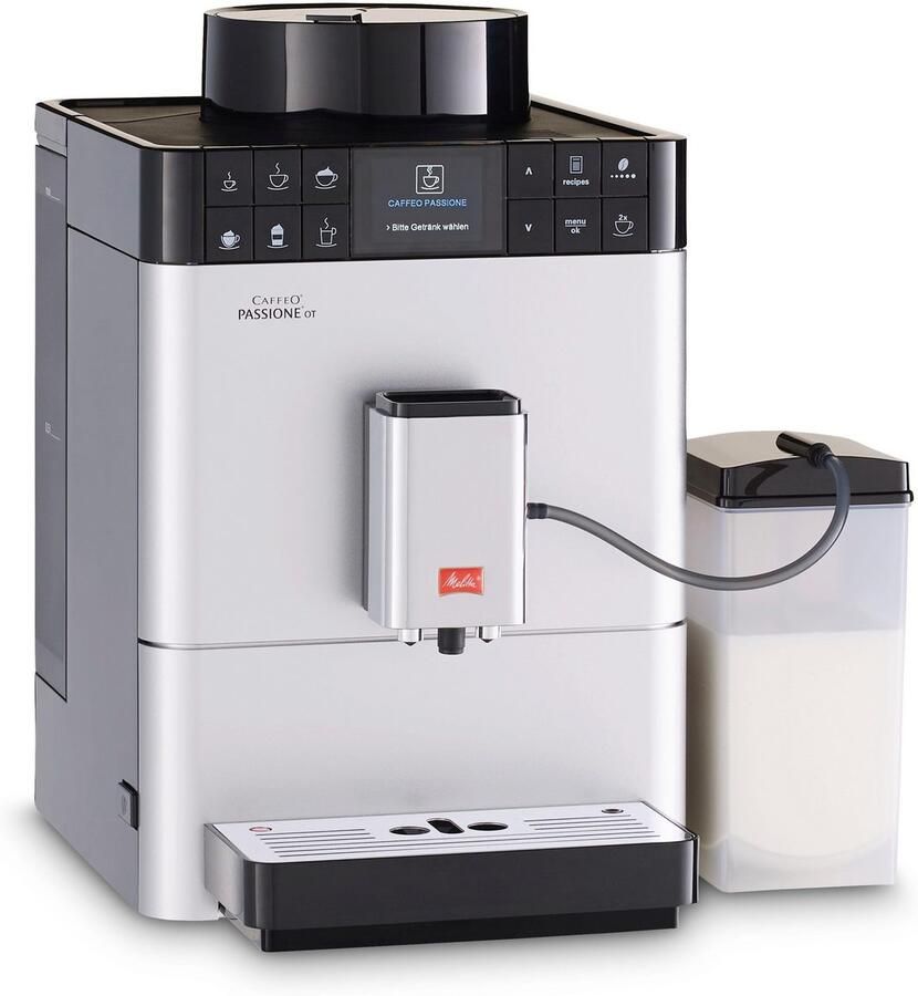 Melitta Volautomatisch koffiezetapparaat Passione One Touch F53 1-101 zilverkleur One-touch-functie per kopje precies de juiste hoeveelheid versgemalen bonen - Foto 4