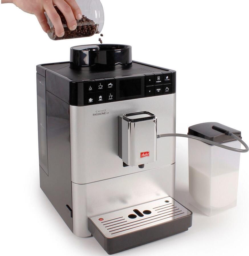 Melitta Volautomatisch koffiezetapparaat Passione One Touch F53 1-101 zilverkleur One-touch-functie per kopje precies de juiste hoeveelheid versgemalen bonen - Foto 2
