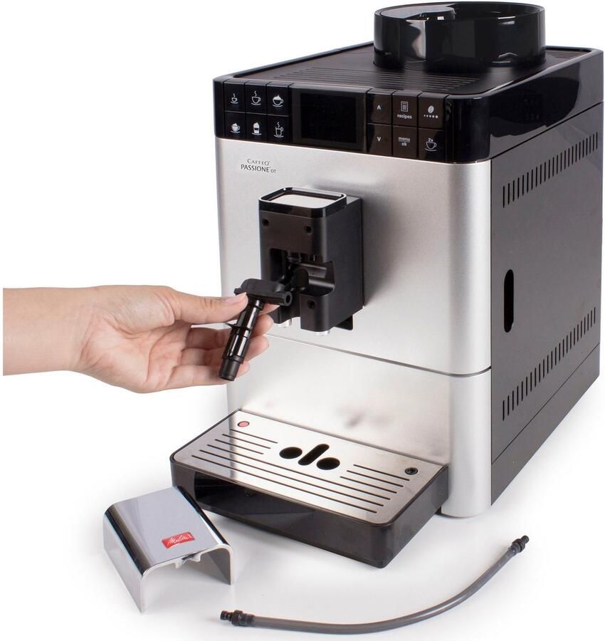 Melitta Volautomatisch koffiezetapparaat Passione One Touch F53 1-101 zilverkleur One-touch-functie per kopje precies de juiste hoeveelheid versgemalen bonen - Foto 3