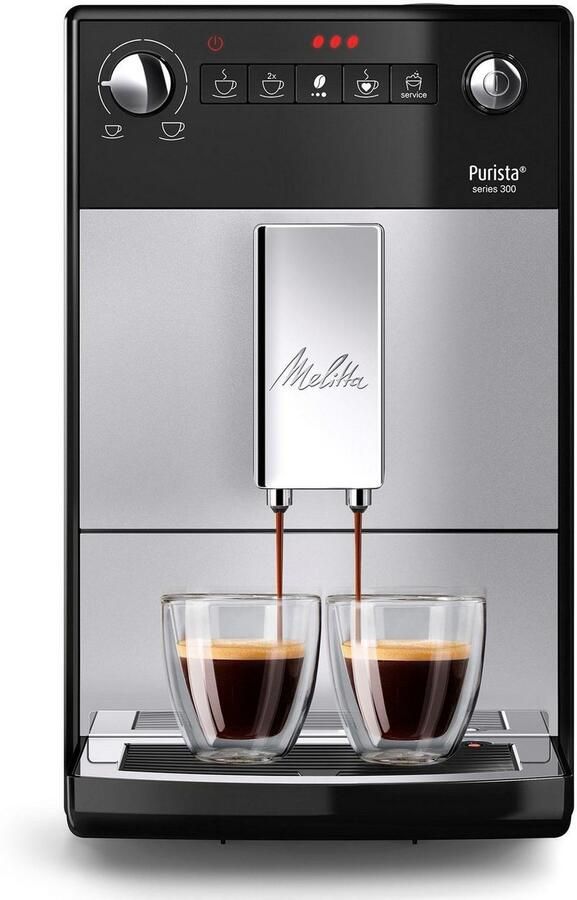 Melitta Volautomatisch koffiezetapparaat Purista F230-101 zilverkleur zwart Favoriete koffie-functie compact & extra geruisloos - Foto 4