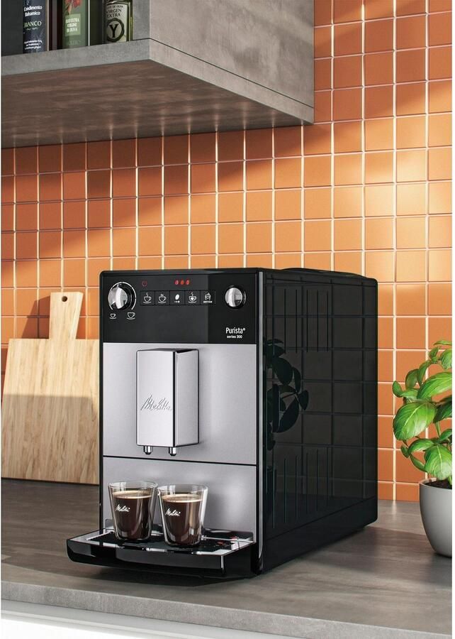 Melitta Volautomatisch koffiezetapparaat Purista F230-101 zilverkleur zwart Favoriete koffie-functie compact & extra geruisloos - Foto 2