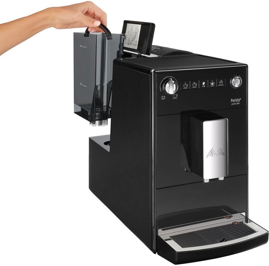 Melitta Volautomatisch koffiezetapparaat Purista F230-101 zilverkleur zwart Favoriete koffie-functie compact & extra geruisloos - Foto 2
