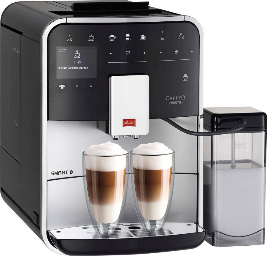 Melitta Volautomatisch koffiezetapparaat Barista T Smart F 83 0-101 zilver 4 gebruikersprofielen & 18 koffierecepten naar origineel italiaans recept