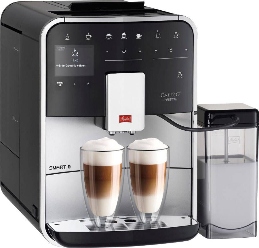 Melitta Volautomatisch koffiezetapparaat Barista T Smart F 83 0-101 zilver 4 gebruikersprofielen &18 koffierecepten naar origineel italiaans recept
