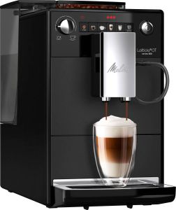 Melitta Volautomatisch koffiezetapparaat Latticia One Touch F300-100 zwart Dubbel opschuimen van de melk compact maar XL waterreservoir & XL bonenreservoir