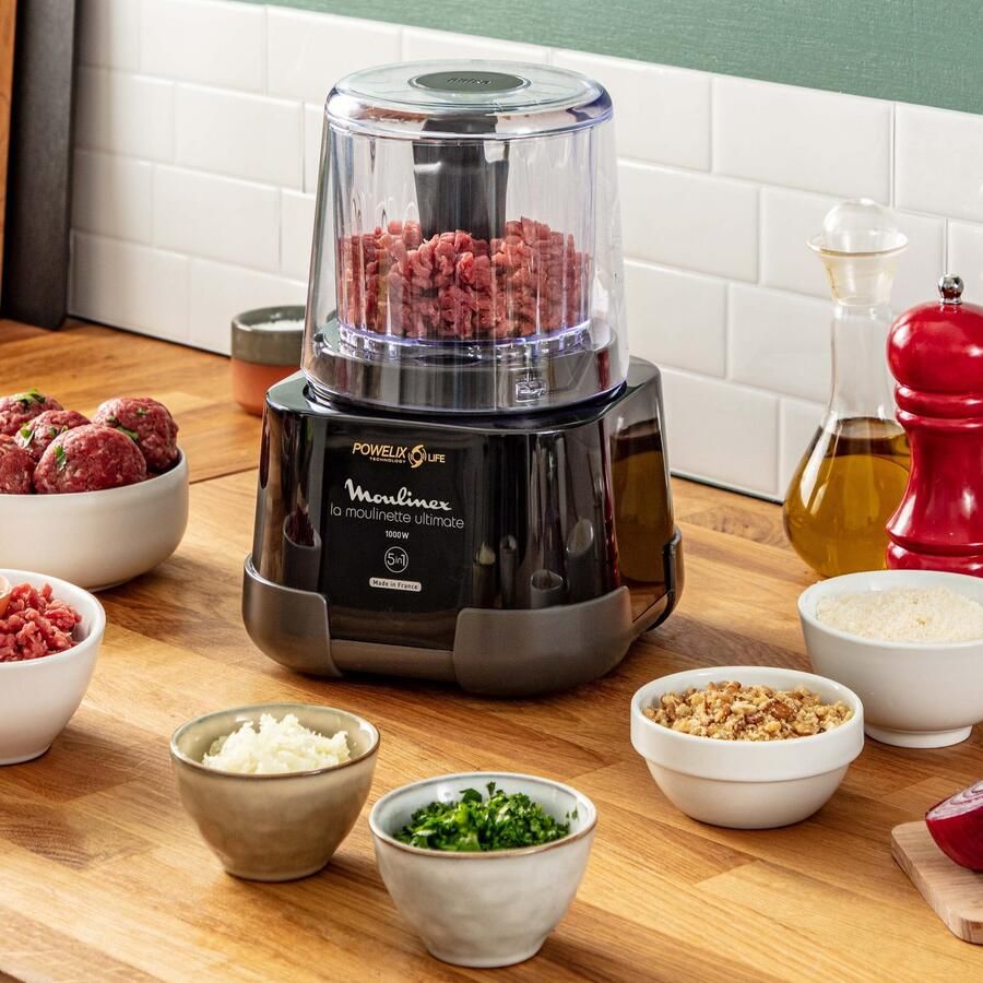 Moulinex Hakmolen DP8108 Moulinette Ultimate 550 ml inhoud easy-press-systeem powelix-messen
