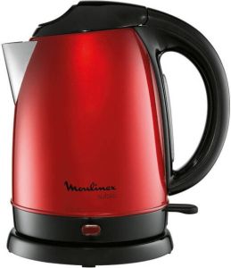 Moulinex Waterkoker BY5305 Subito 1 7 l afneembare antikalk-filter 360° draaibare basis 2400 w edelstaal wijnrood