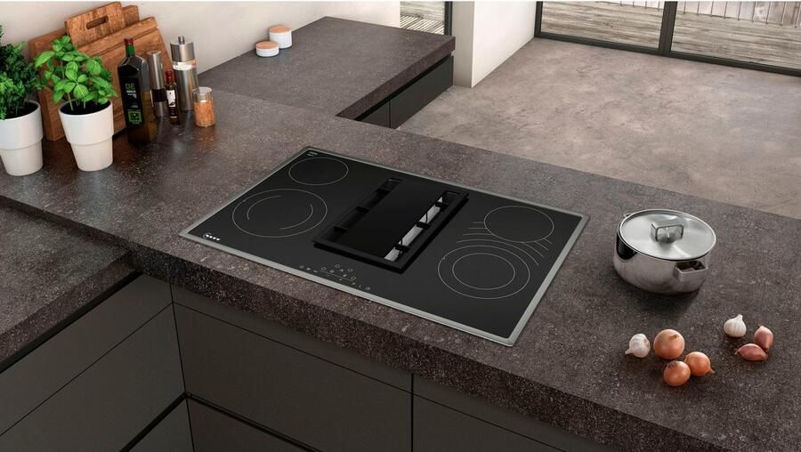 Neff T18BD3AN0 kookplaat Zwart Roestvrijstaal Ingebouwd 80 cm Keramisch 4 zone(s) Inbouw afzuigkap - Foto 4