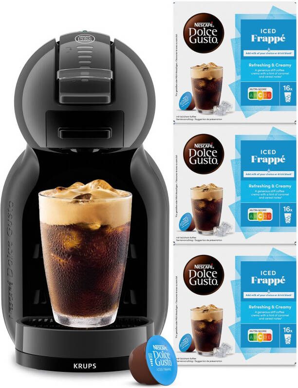 Nescafé Dolce Gusto Koffiecapsulemachine KP1238 Mini Me fluwelig crema play & select-functie automatische uitschakeling