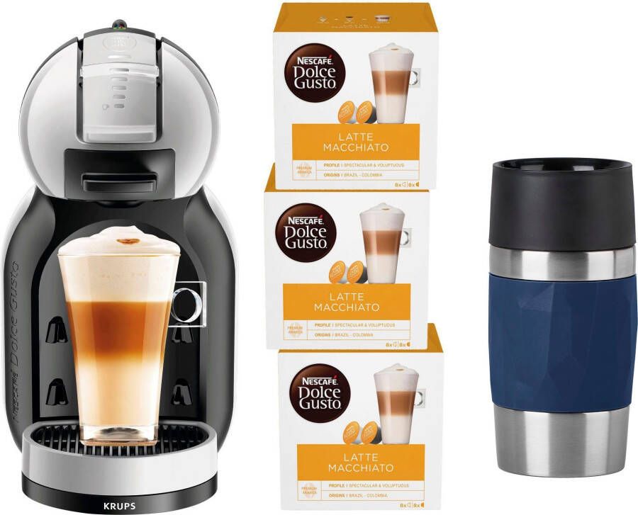 Nescafé Dolce Gusto Koffiecapsulemachine KP123B Mini Me inclusief 3 pakketten latte macchiato in waarde vap € 16 47