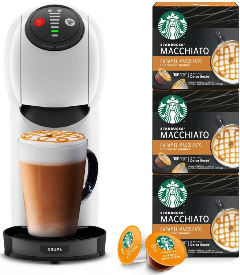 Nescafé Dolce Gusto Koffiecapsulemachine KP2401 Genio S inclusief 3 pakketten starbucks karamel macchiato ter waarde van vap 16 47€ - Foto 2