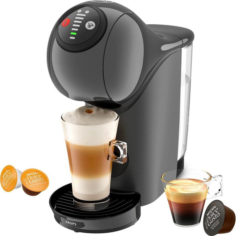 Krups NESCAFÉ Dolce Gusto Genio S KP243B Koffiecupmachine Antraciet Automatische Stop Eenvoudig Personaliseren Met XL-functie Voor Dolce Gusto Cups