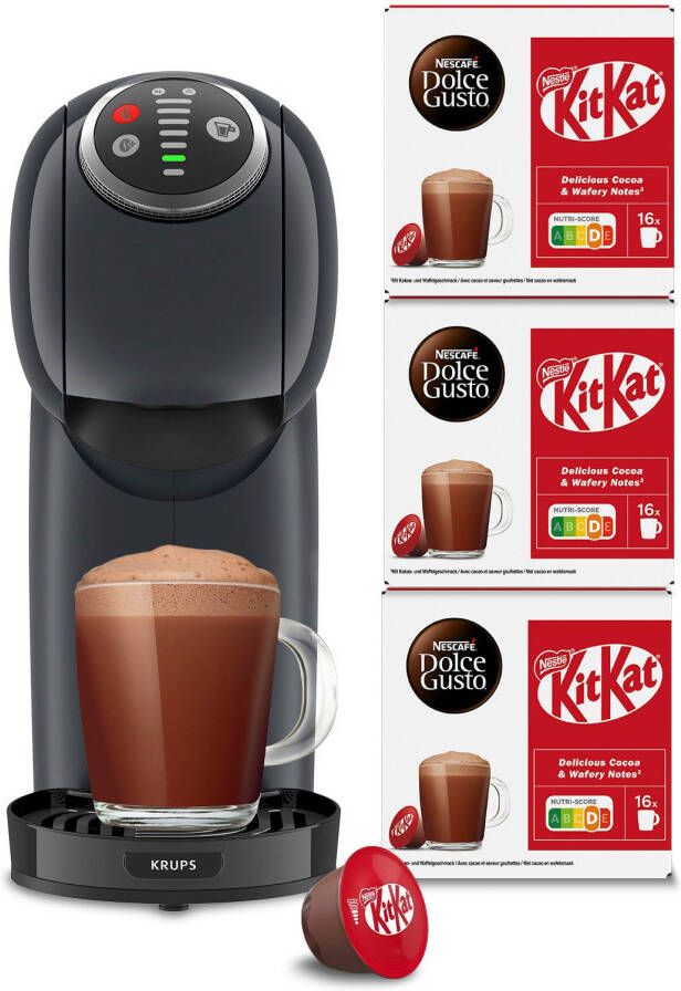 Nescafé Dolce Gusto Koffiecapsulemachine KP340B Genio S plus draaiknop espresso-boost inclusief 3 pakketten kitkat (cacao) ter waarde van € 17 97 - Foto 5