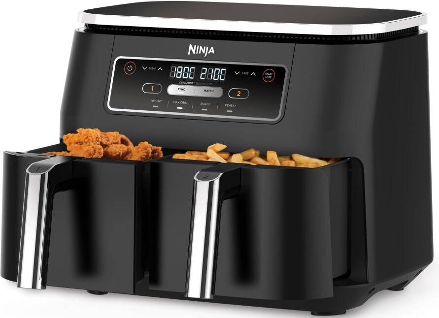 Ninja Foodi AF200EU Dubbele Airfryer XXL Dubbele Mand 7.6 Liter Dual Zone Technologie - Foto 2