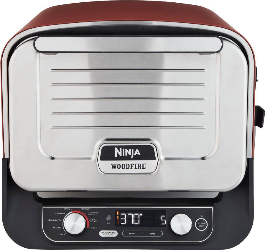 NINJA Multifunctionele oven OO101EU Elektrische Outdoor pizzaoven en roker 8-in-1: Pizza Bakken Max Roast grillen bakken roosteren roken drogen & warmhouden