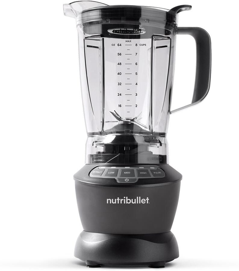 Nutribullet Blender Full Size Blender Combo NBF500DG 1200 Watt Donkergrijs 1 8 l kan deksel met opening 700&900ml mixbeker met to-go deksels - Foto 8