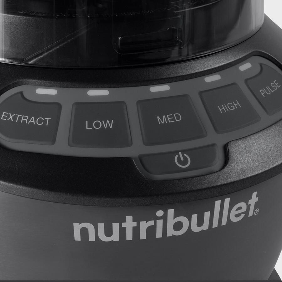 Nutribullet Blender Full Size Blender Combo NBF500DG 1200 Watt Donkergrijs 1 8 l kan deksel met opening 700&900ml mixbeker met to-go deksels - Foto 2
