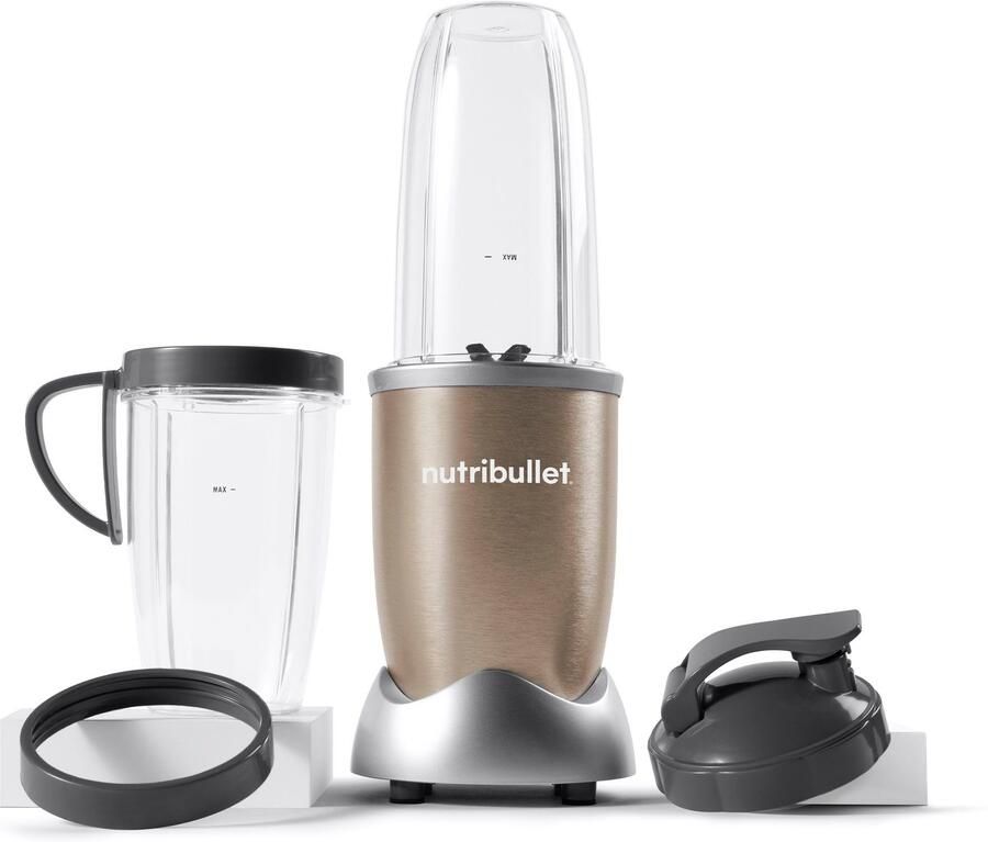 Nutribullet Blender Pro NB907CP compacte mixer 900W 2 mengbekers (700+925ml) Champagne Drukkken draaien mixen sterke motor beker+accessoires vaatwasmachinebestendig - Foto 10