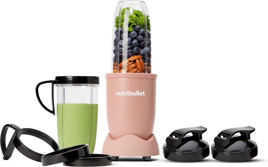 Nutribullet Blender Pro NB907MACL compacte mixer 900 W 2 mengbekers (700+925ml) Roze Drukkken draaien mixen sterke motor beker+accessoires vaatwasmachinebestendig - Foto 8