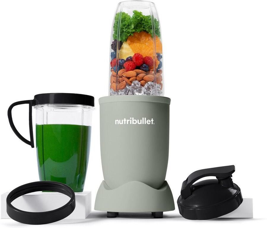 Nutribullet Blender Pro NB907MAJD compacte mixer 900W 2 mengbekers (700+925ml) Jade Drukkken draaien mixen sterke motor beker+accessoires vaatwasmachinebestendig - Foto 6