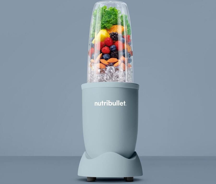 Nutribullet Blender Pro NB907MASL- compacte mixer 900W 2 mengbekers(700+925ml) Lichtblauw Drukkken draaien mixen sterke motor beker+accessoires vaatwasmachinebestendig - Foto 5