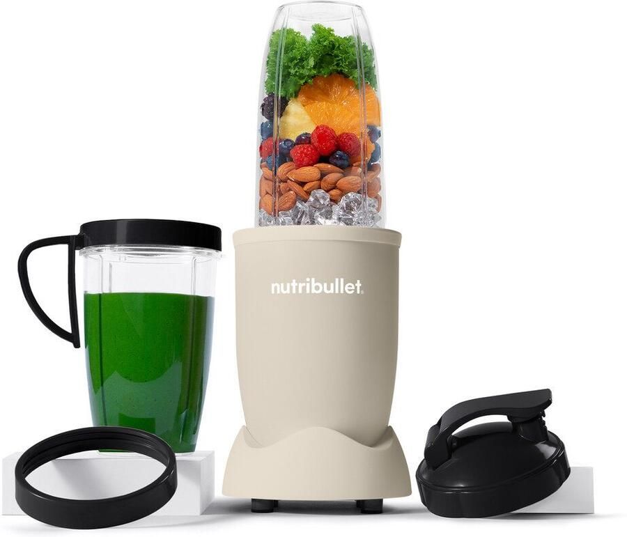 Nutribullet Blender Pro NB907MASN compacte mixer 900W 2 mengbekers (700 + 925ml) Zand Drukkken draaien mixen sterke motor beker+accessoires vaatwasmachinebestendig - Foto 5