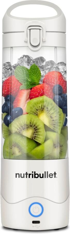 Nutribullet Smoothie-maker Portable NBP003W Mixer to go oplaadbaar 475ml Wit Draadloos mixen accu voor 15+ mixprocessen ook ijs + bevroren vruchten - Foto 11