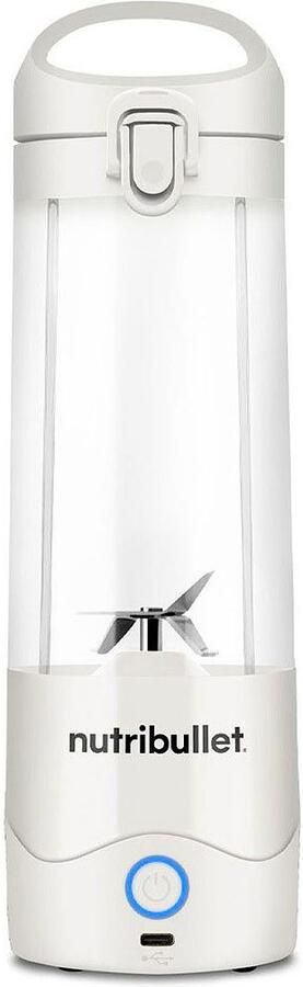 Nutribullet Smoothie-maker Portable NBP003W Mixer to go oplaadbaar 475ml Wit Draadloos mixen accu voor 15+ mixprocessen ook ijs + bevroren vruchten - Foto 10