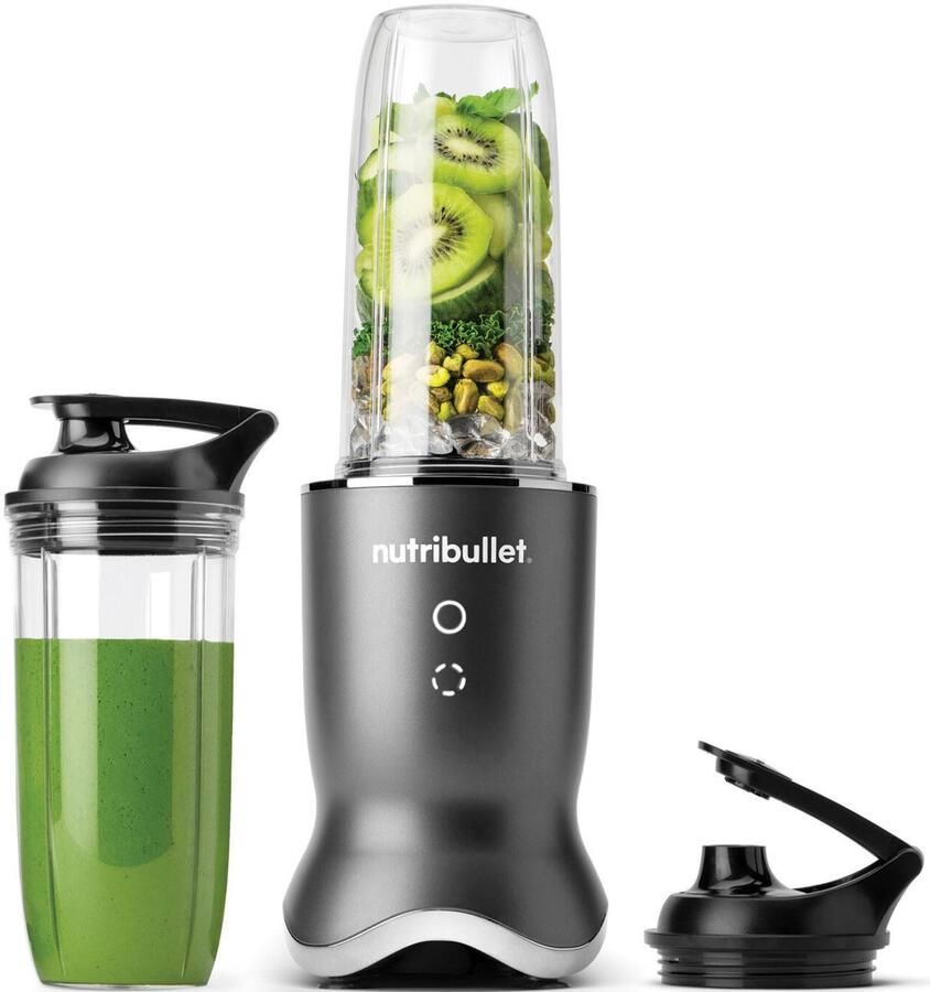 Nutribullet Smoothie-maker Ultra NB1206DGCC 1200W 2 mengbekers (900&700ml) grijs Verlicht bedieningspaneel krachtig en stil 2 to-go deksels - Foto 8