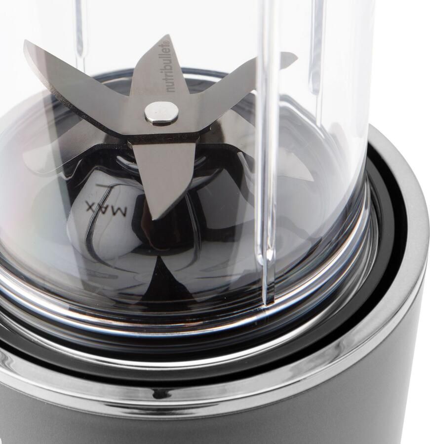 Nutribullet Smoothie-maker Ultra NB1206DGCC 1200W 2 mengbekers (900&700ml) grijs Verlicht bedieningspaneel krachtig en stil 2 to-go deksels - Foto 3