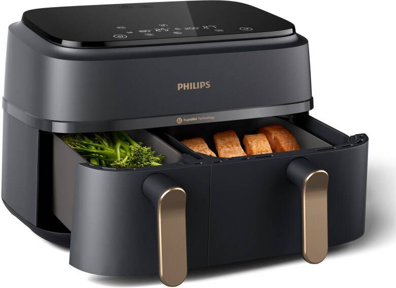 Philips Airfryer 3000 Series NA352 00 Dual Basket Airfryer met 9L capaciteit (3L+6L)