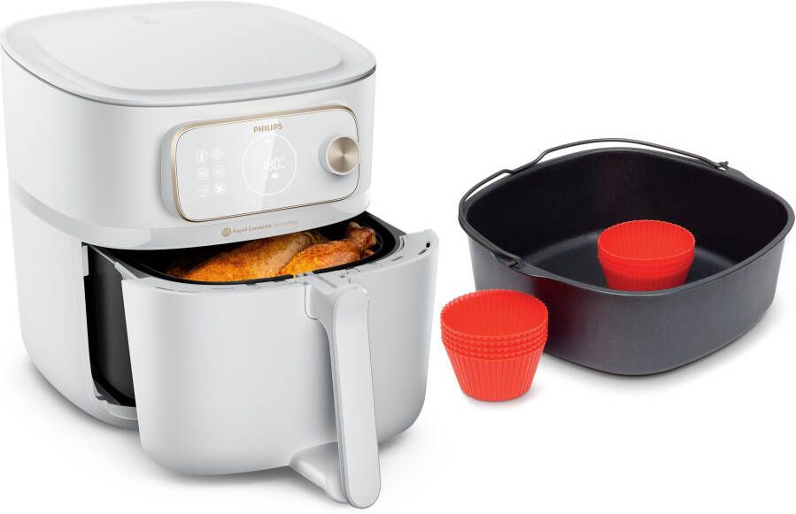 Philips 7000 Series Airfryer Combi XXL Connected HD9876 20 Rapid CombiAir 8.3L Tot 6 Personen Wit
