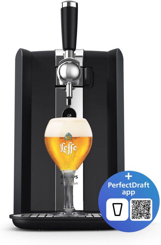 Philips Biertapinstallatie Perfect Draft 7000 Series HD3770 90 met temperatuurinstellingen van 0-12°c en led-display zwart