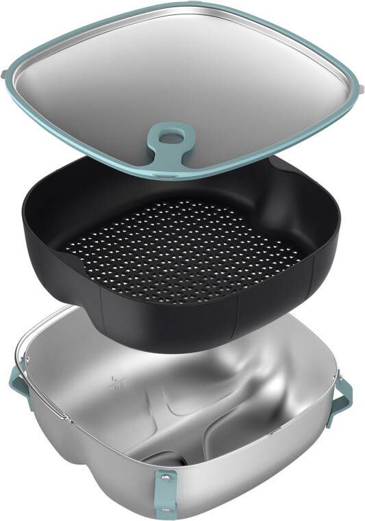 Philips Grillpan-inzet HD9960 00 2-in-1: wokpan en stoominzet Airfryer accessoire compatibel met airfryer combi 7000 series vaatwasmachinebestendig
