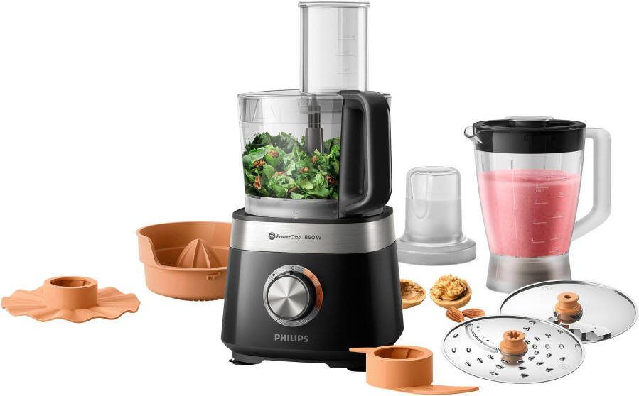 Philips Keukenmachine HR7530 10 Viva Collection 31 functies inclusief 2-in-1 snijschijf en citruspers opzetstuk