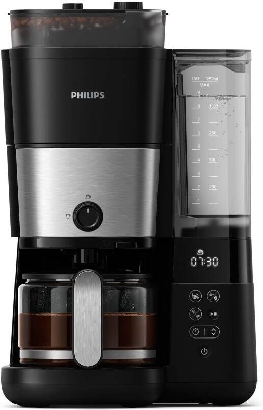 Philips Koffiezetapparaat met maalwerk HD7888 01 All-in-1 Brew met slim dosering en koffiebonenreservoir - Foto 8