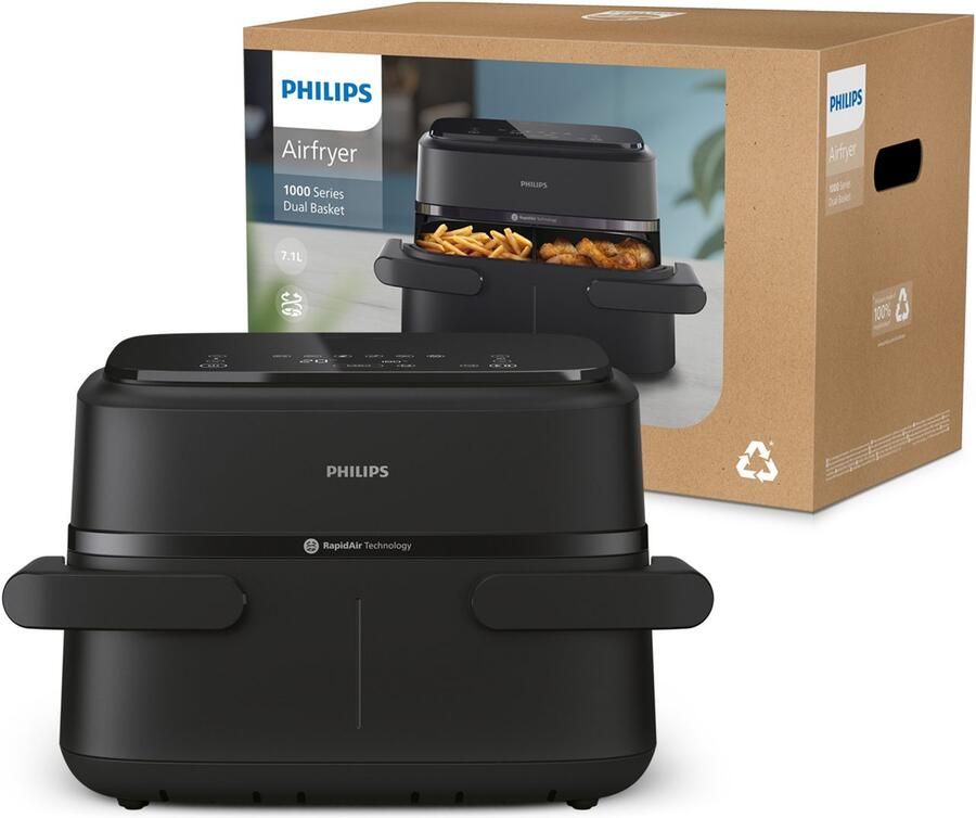 Philips 1000 Series Dual Basket Airfryer NA150 00 Dubbele Mand Flexible Basket 7.1L Tot 5 Personen - Foto 11