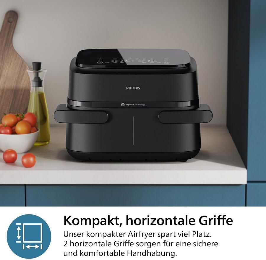 Philips 1000 Series Dual Basket Airfryer NA150 00 Dubbele Mand Flexible Basket 7.1L Tot 5 Personen - Foto 7