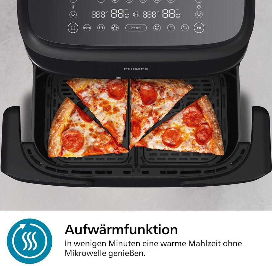 Philips 1000 Series Dual Basket Airfryer NA150 00 Dubbele Mand Flexible Basket 7.1L Tot 5 Personen - Foto 6