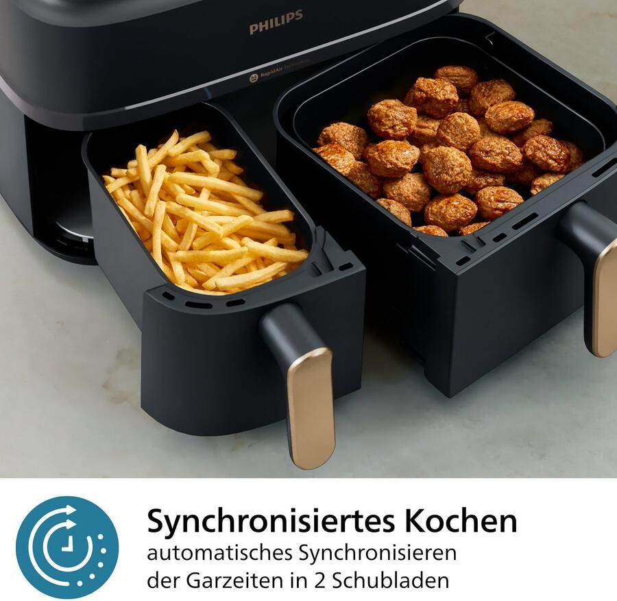 Philips Versuni Serie 3000 Rapid Air 9l Airfryer Zwart 9 Liters EU Plug - Foto 7