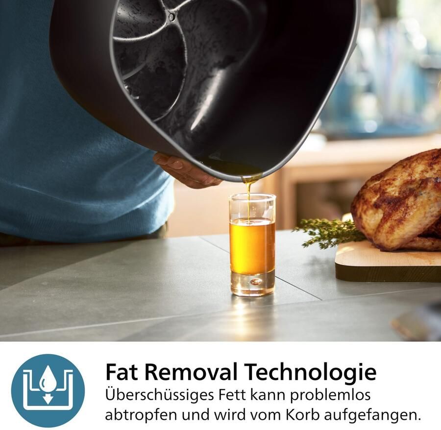 Philips Airfryer 3000 NA332 00 met 6.2L kijkvenster RapidAir Plus technologie en 16 kookfuncties zwart koper - Foto 7