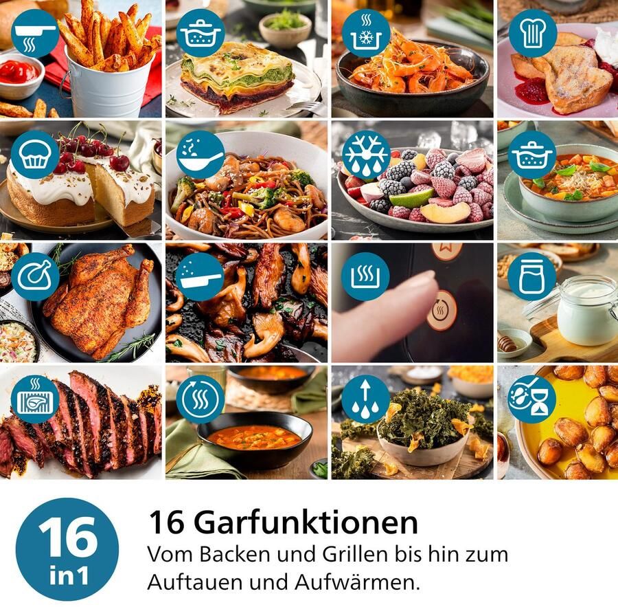 Philips Airfryer 3000 NA332 00 met 6.2L kijkvenster RapidAir Plus technologie en 16 kookfuncties zwart koper - Foto 3