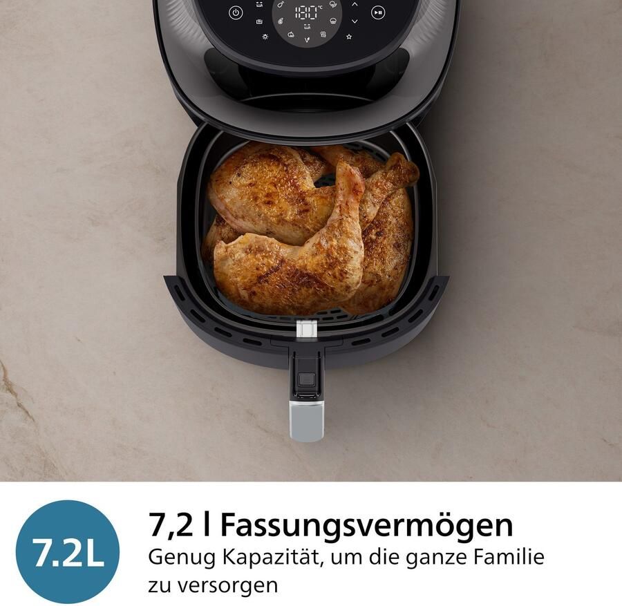 Philips Airfryer 3000 NA342 00 met 7.2L kijkvenster RapidAir Plus technologie en 16 kookfuncties zwart koper - Foto 5