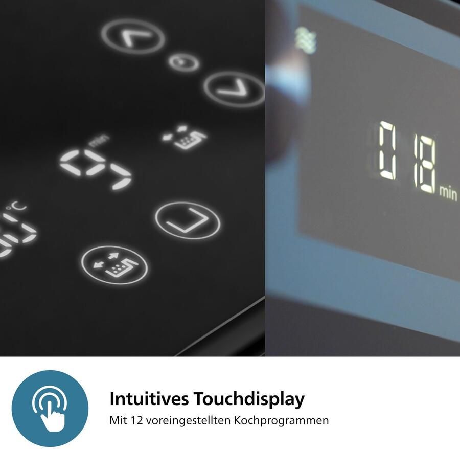 Philips Airfryer NA555 00 Steam Airfryer 5000 Series Dual Basket 9L Capaciteit (3L+6L) - Foto 4