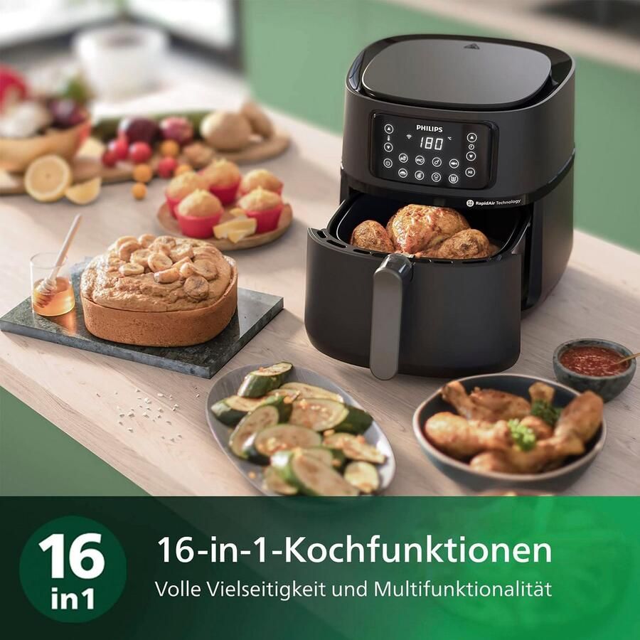 Philips Airfryer Connected 5000 series HD9285 90 7 2 liter (XXL) Heteluchtfriteuse Rapid Air App Connect