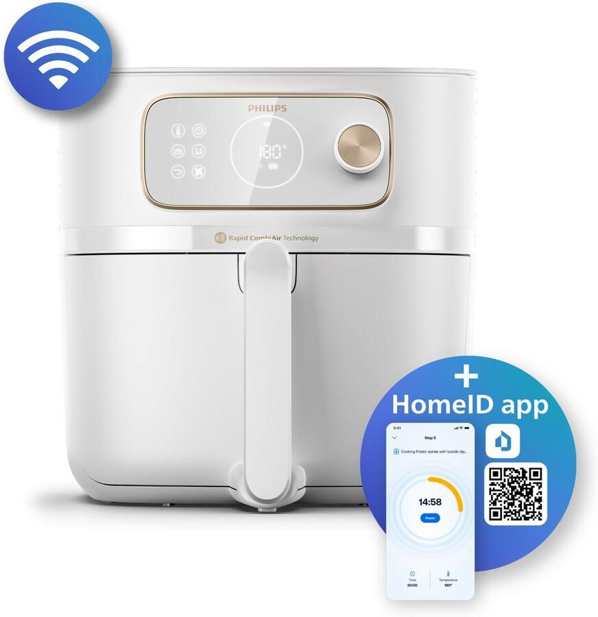 Philips 7000 Series Airfryer Combi XXL Connected HD9876 20 Rapid CombiAir 8.3L Tot 6 Personen Wit - Foto 8