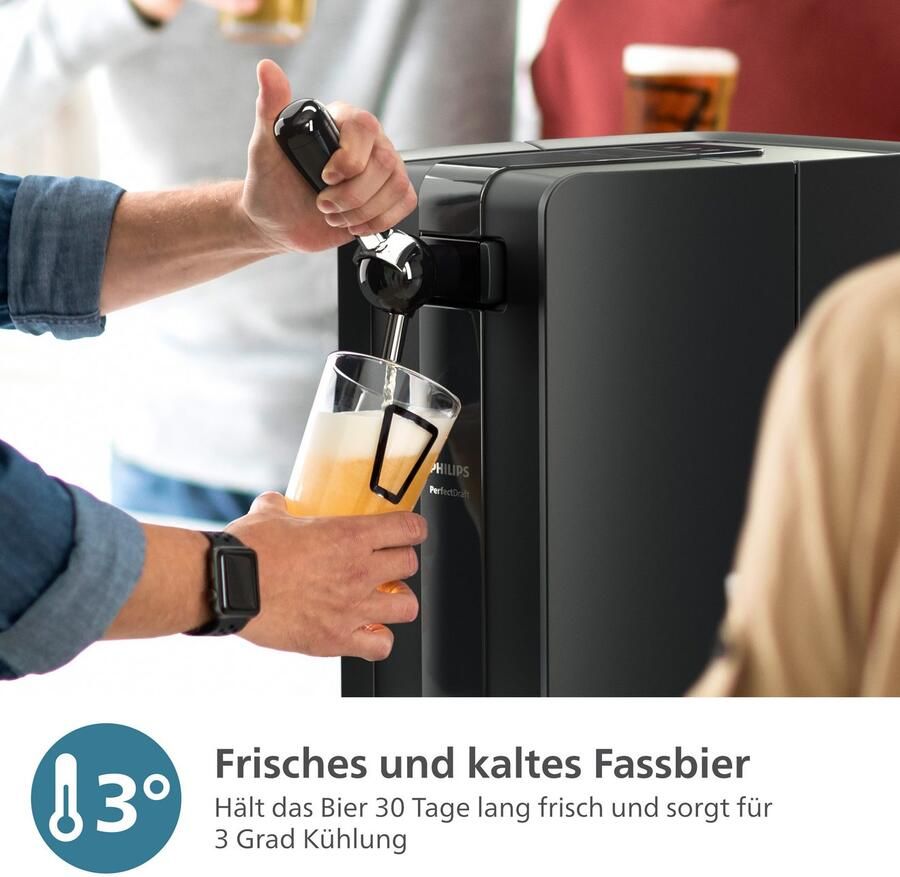 Philips Biertapinstallatie Perfect Draft 5000 Series HD3761 60 met 3 graden koeling en led-verlichting donkerblauw - Foto 4