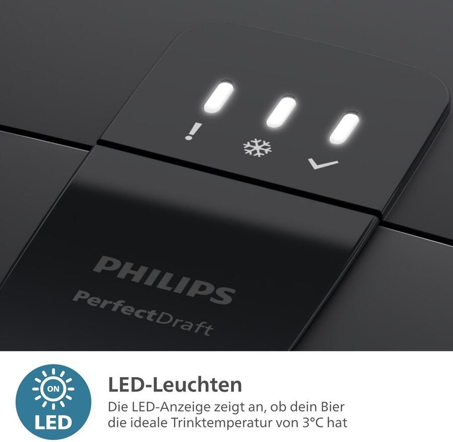 Philips Biertapinstallatie Perfect Draft 5000 Series HD3761 60 met 3 graden koeling en led-verlichting donkerblauw